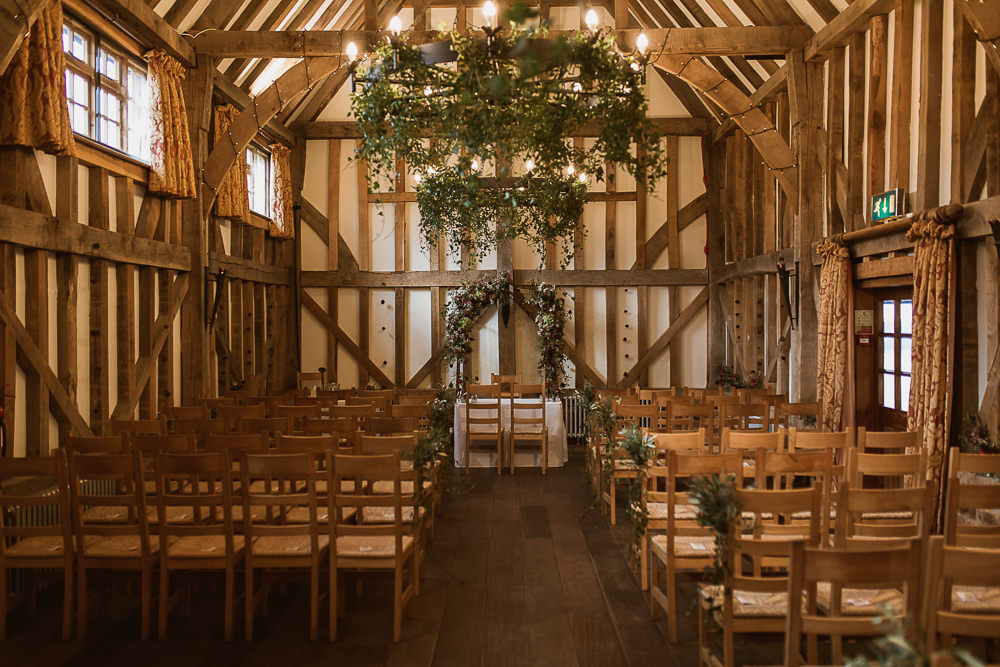 Foliage Greenery Hoop Chandeliers Gate Street Barn Wedding The Springles