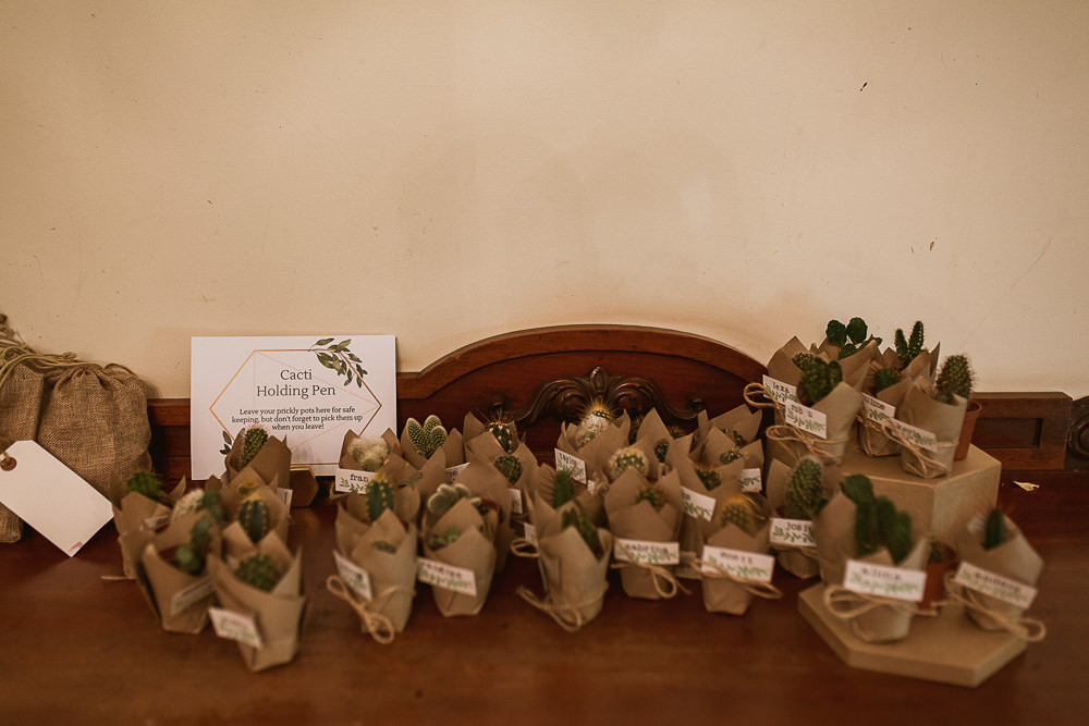 Succulent Cactus Favours Gate Street Barn Wedding The Springles