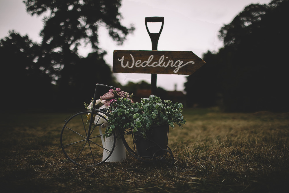 Spade Wooden Painted Sign Signage Gilbert Whites House Barn Wedding Carrie Lavers Photography