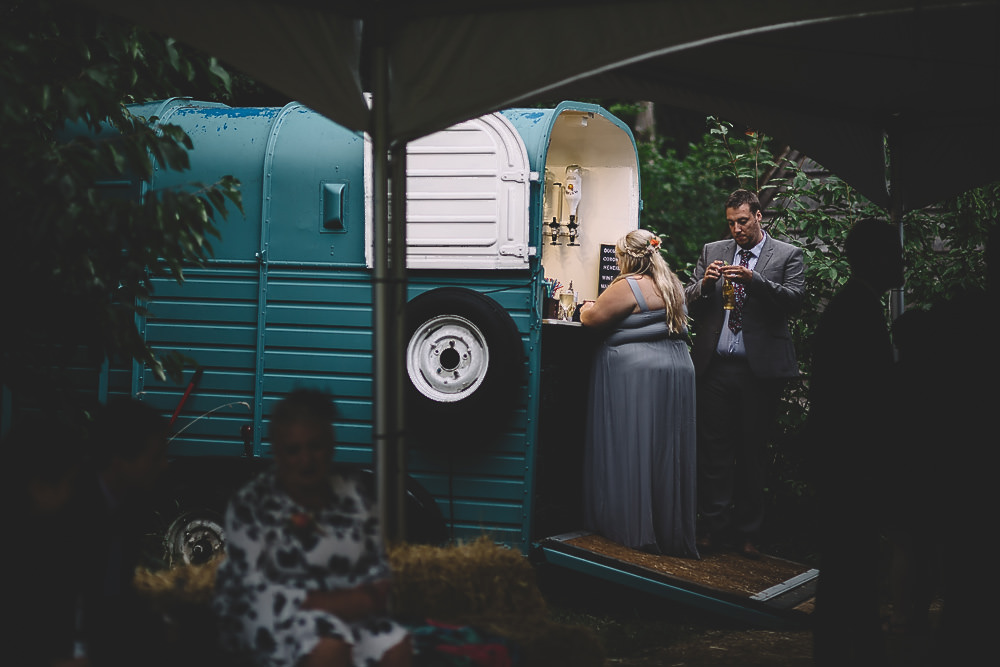 Horse Box Bar Truck Van Gilbert Whites House Barn Wedding Carrie Lavers Photography