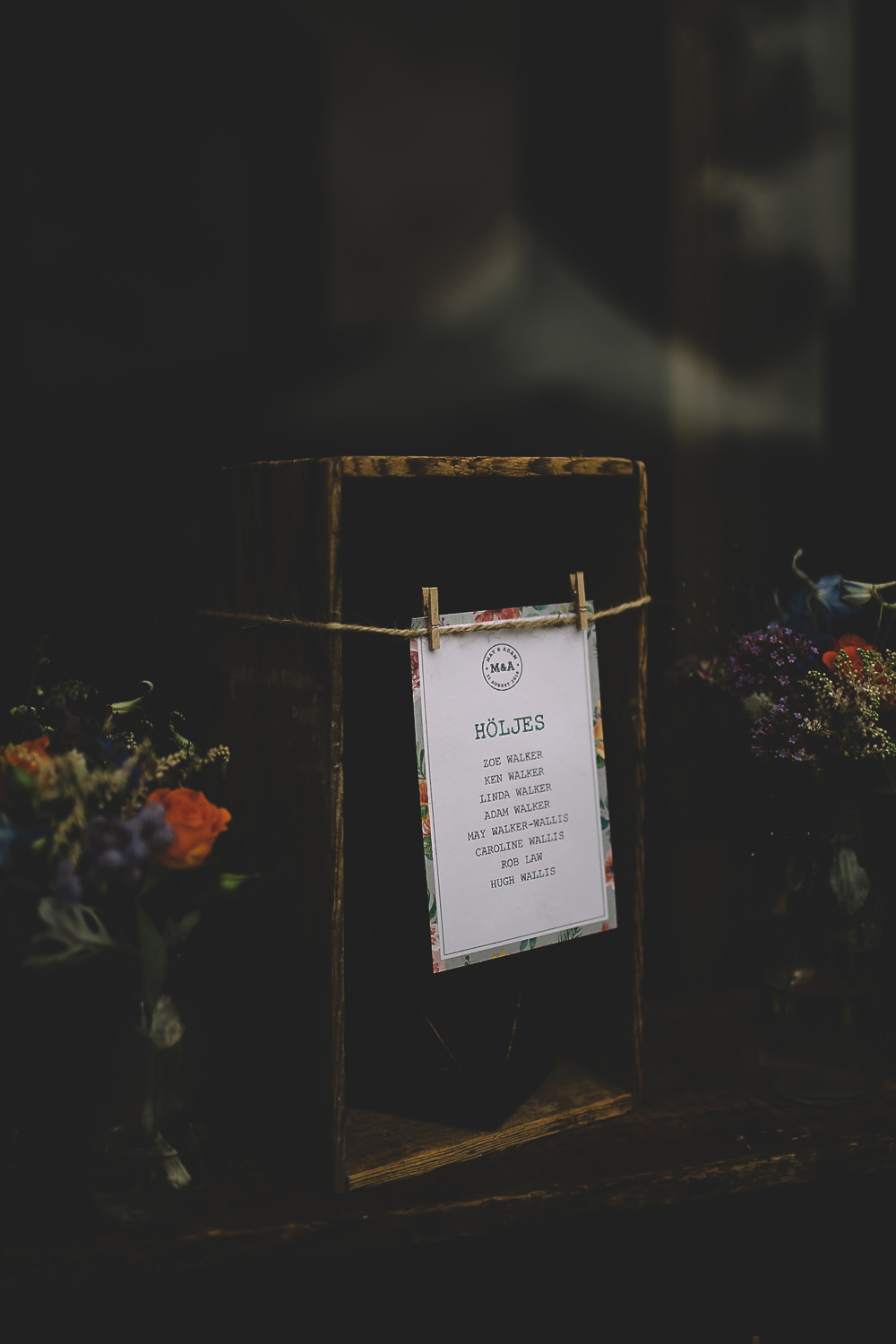 Wooden Crate Seating Plan Table Chart Boxes Twine Flowers Floral Gilbert Whites House Barn Wedding Carrie Lavers Photography