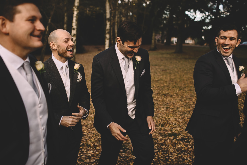 Groom Groomsmen Suits Waistcoat Tie Hampton Manor Wedding Carrie Lavers Photography