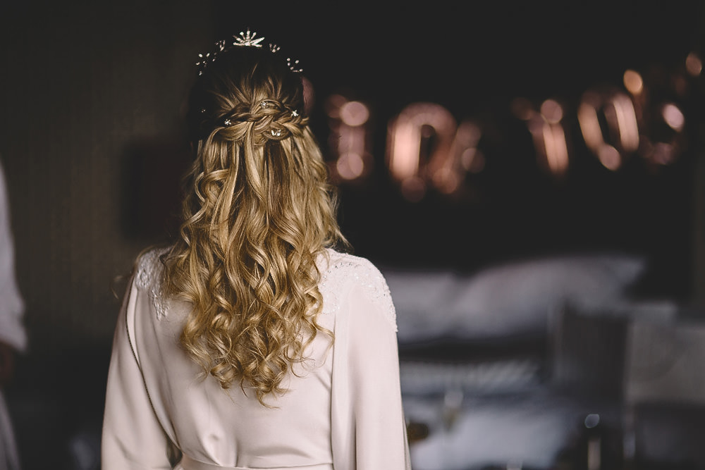 Hair Bride Bridal Long Waves Plait Braid Hampton Manor Wedding Carrie Lavers Photography