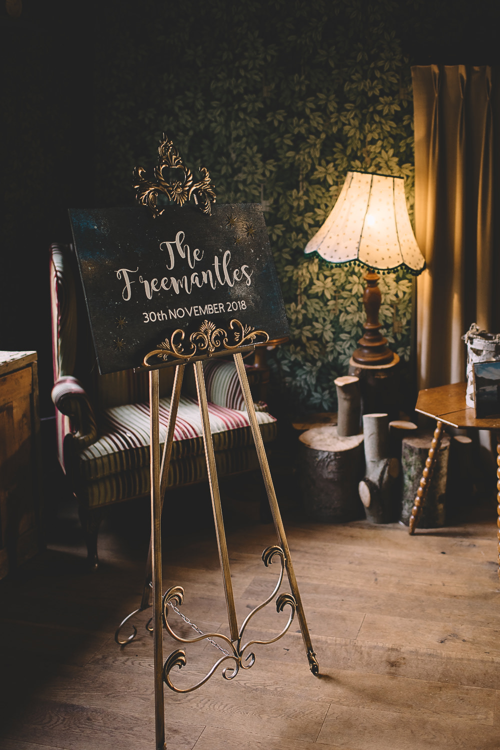Celestial Star Starry Painted Sign Signage Signs Calligraphy Hampton Manor Wedding Carrie Lavers Photography