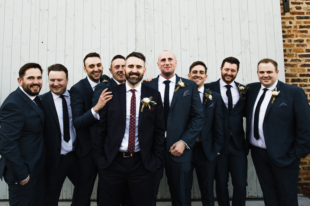 Navy Suit Groom Groomsmen Hornington Manor Wedding Chris Barber Photography