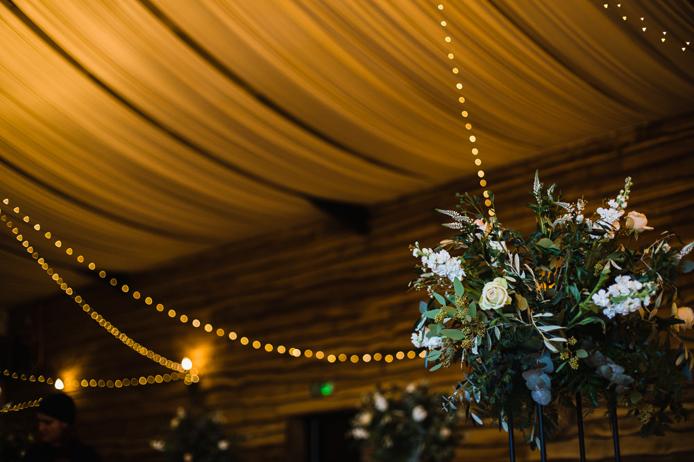 Raised Centrepiece Greenery Foliage Floral Hornington Manor Wedding Chris Barber Photography