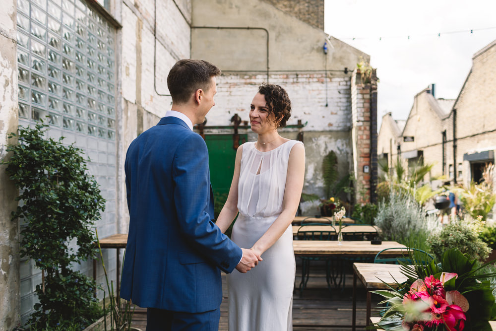 Bride Bridal Dress Gown Bias Cut Art Deco Three Piece Blue Suit Groom Clapton Country Club Wedding Kate Jackson Photography