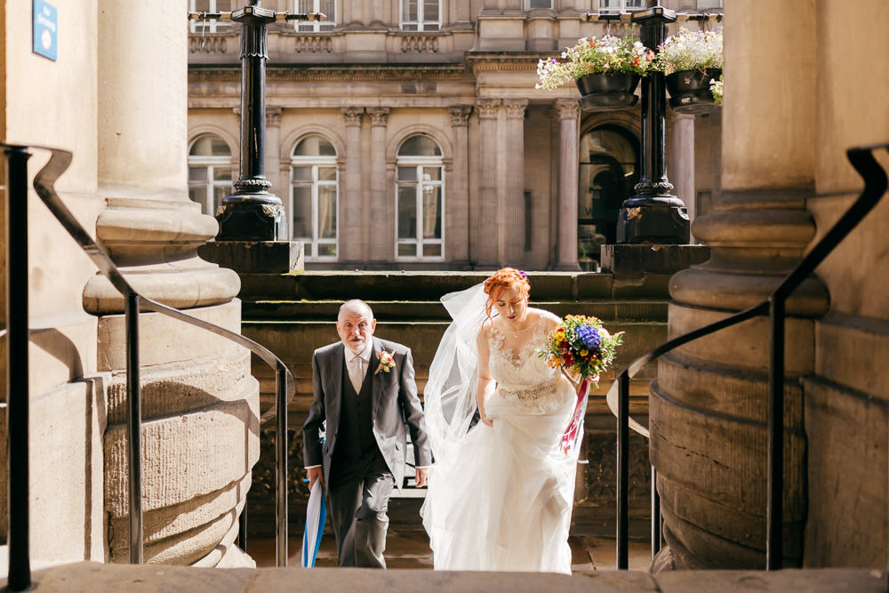 Bride Bridal Sweetheart Overlay Dress Veil Left Bank Leeds Wedding Amber Marie Photography