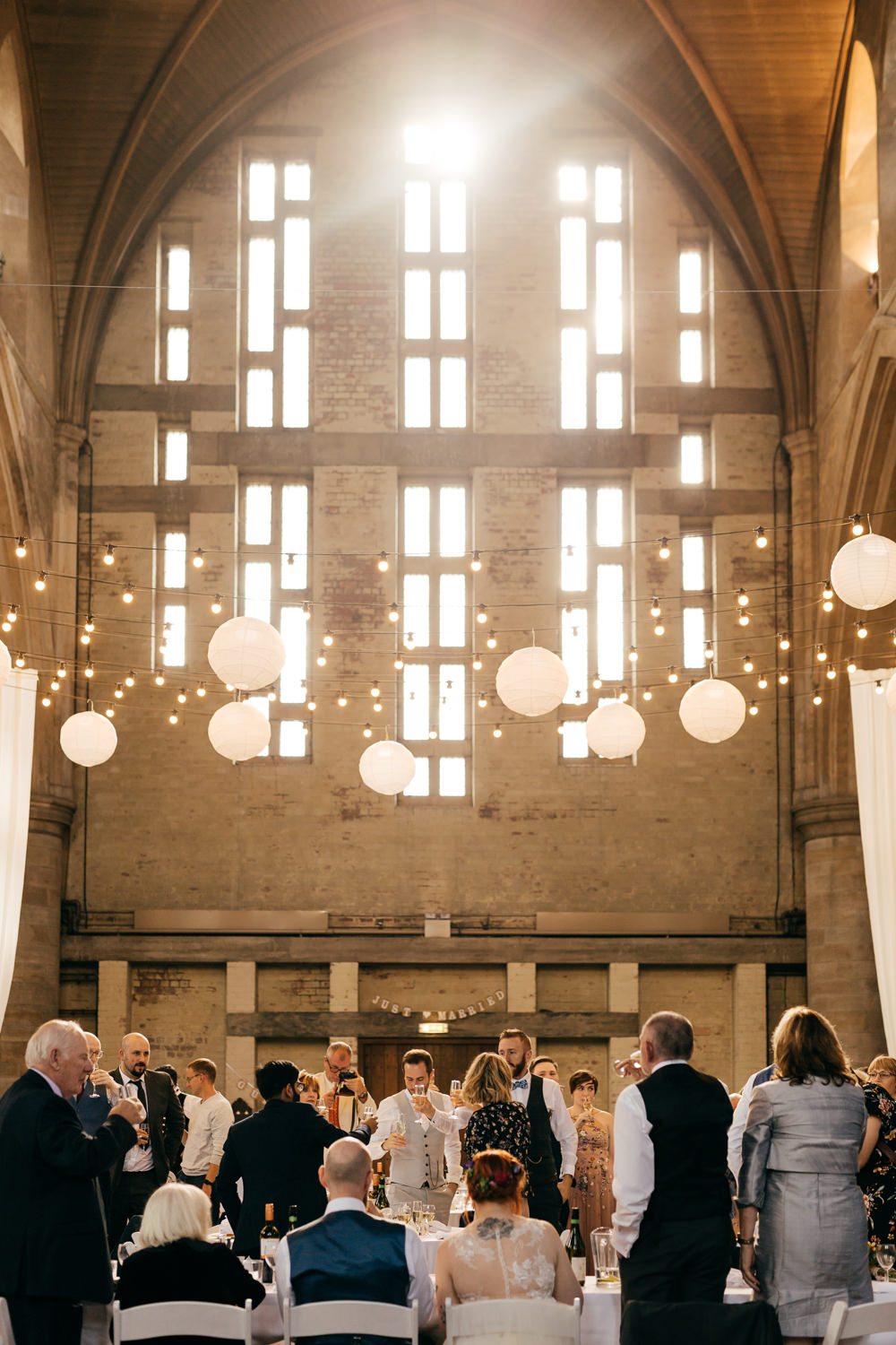 Festoon Lighting Paper Lanterns Left Bank Leeds Wedding Amber Marie Photography