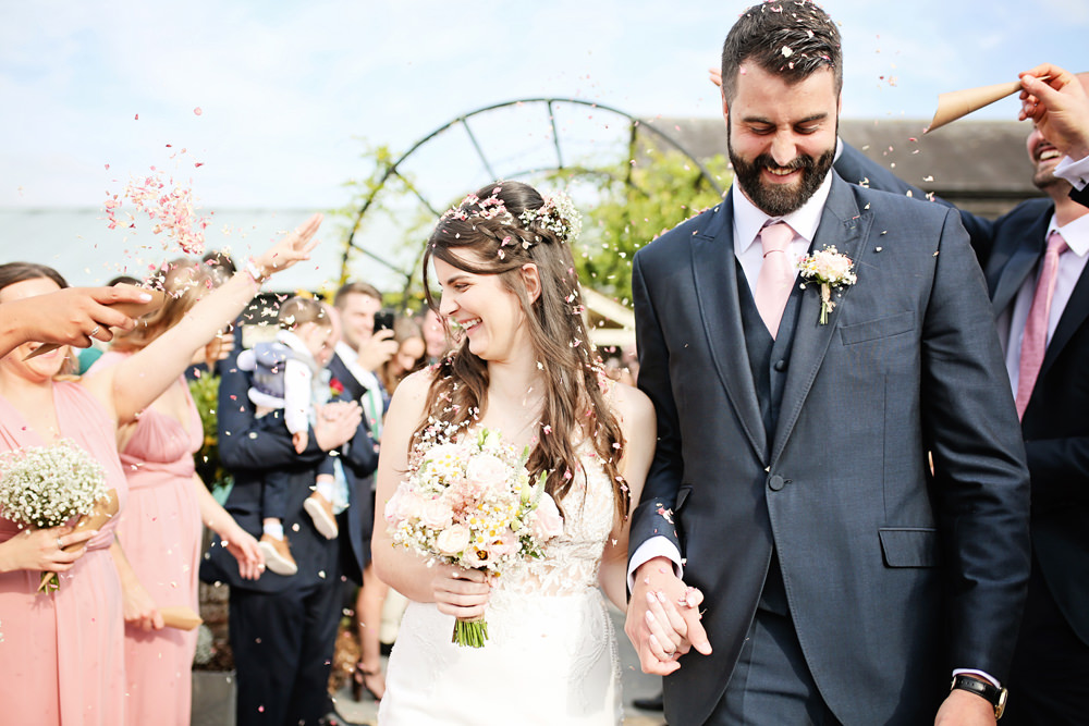 Confetti Throw Milling Barn Wedding Victoria Mitchell Photography