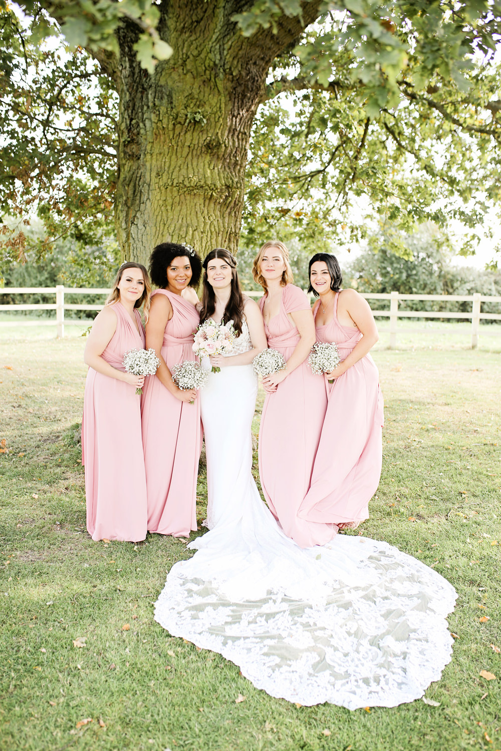Bride Bridal Dress Gown Fit Flare Fishtail Train Straps Lace Enzoani Milling Barn Wedding Victoria Mitchell Photography