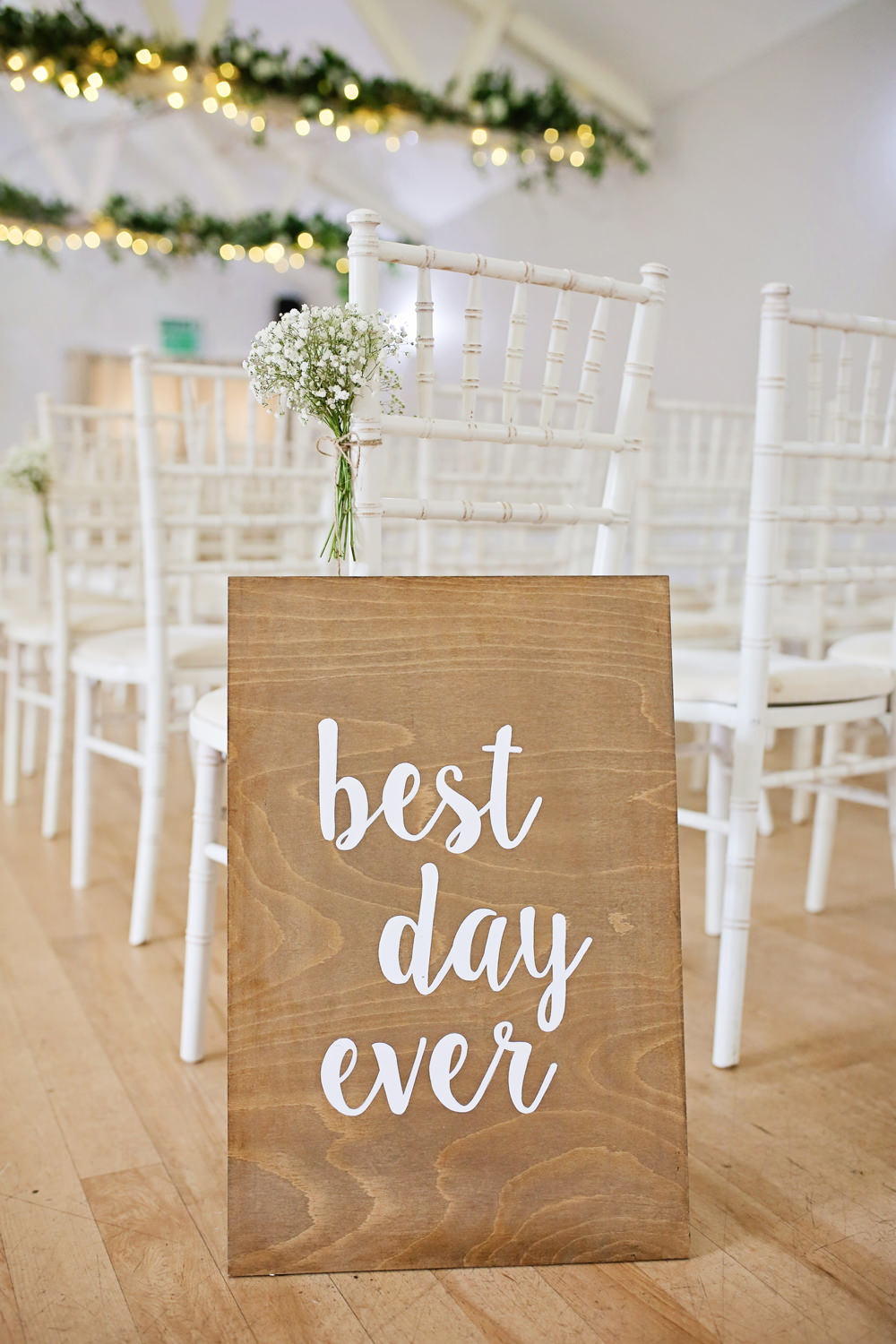 Wooden Sign Signage Calligraphy Lettering Quote Milling Barn Wedding Victoria Mitchell Photography