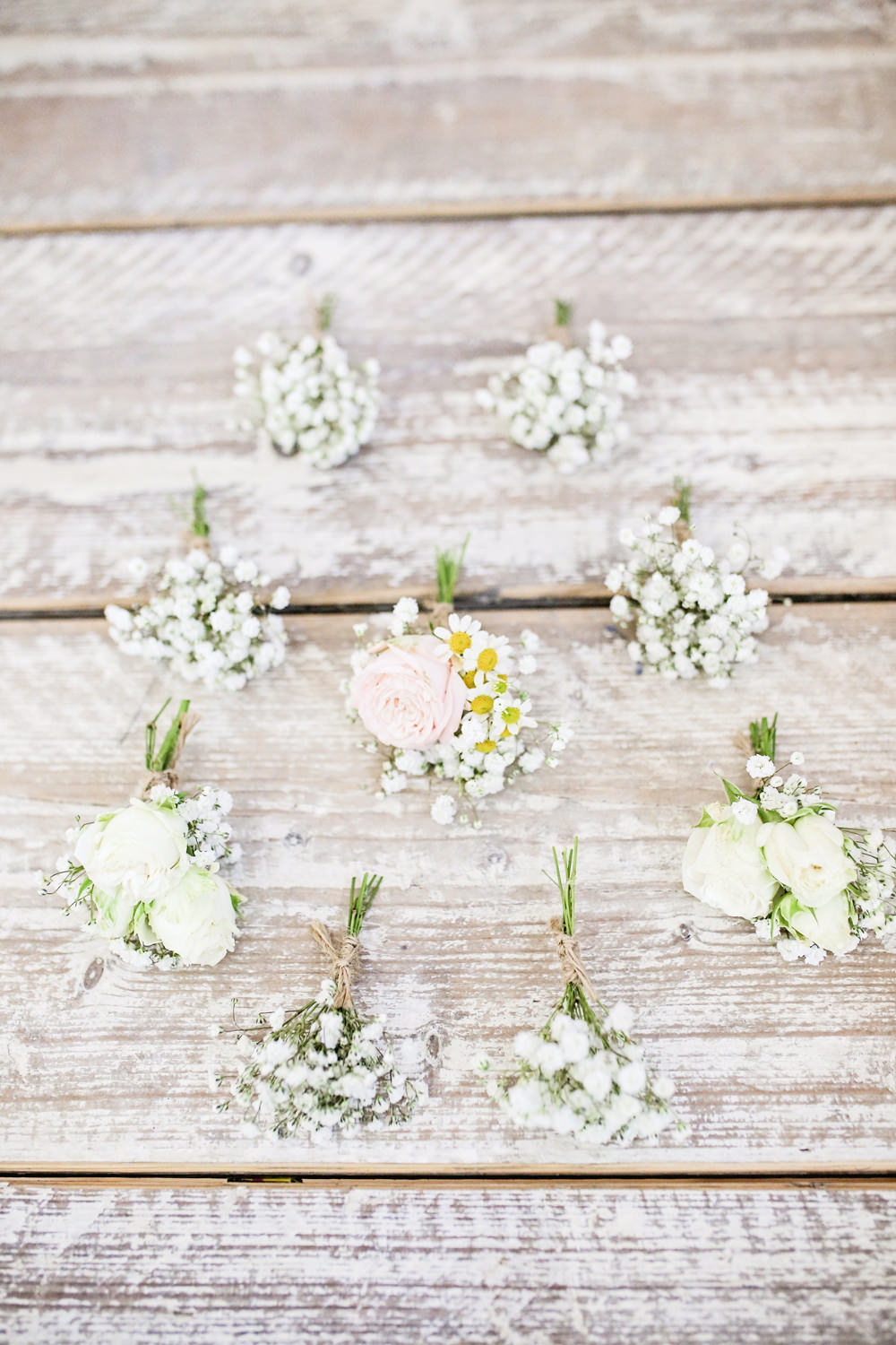 Buttonhole Flowers Gypsophila Rose Milling Barn Wedding Victoria Mitchell Photography