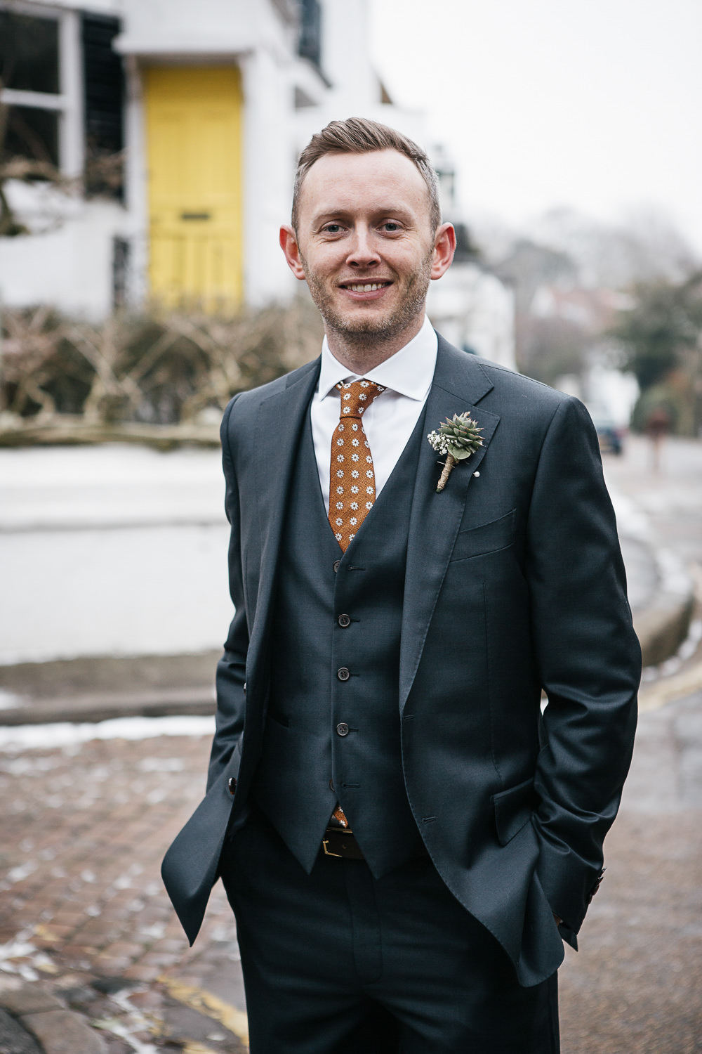 Groom Groomsmen Suits Orange Tie Polka Dot Spotty Orleans House Gallery Wedding My Beautiful Bride Photography