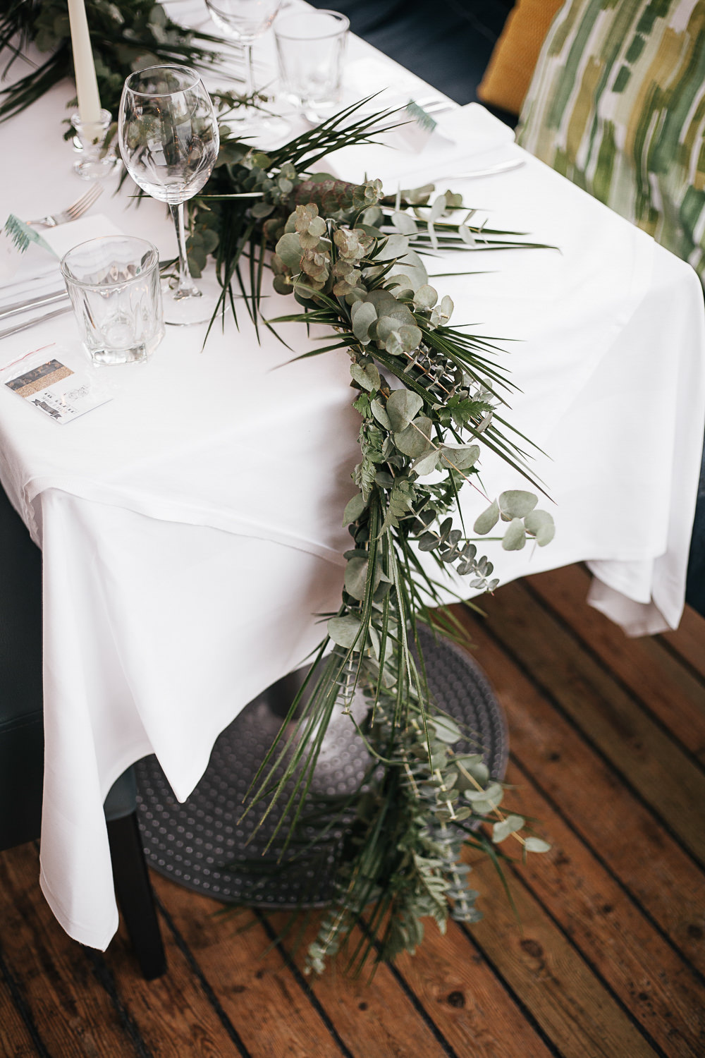 Long Tables Greenery Foliage Runner Swag Garland Lanterns Orleans House Gallery Wedding My Beautiful Bride Photography