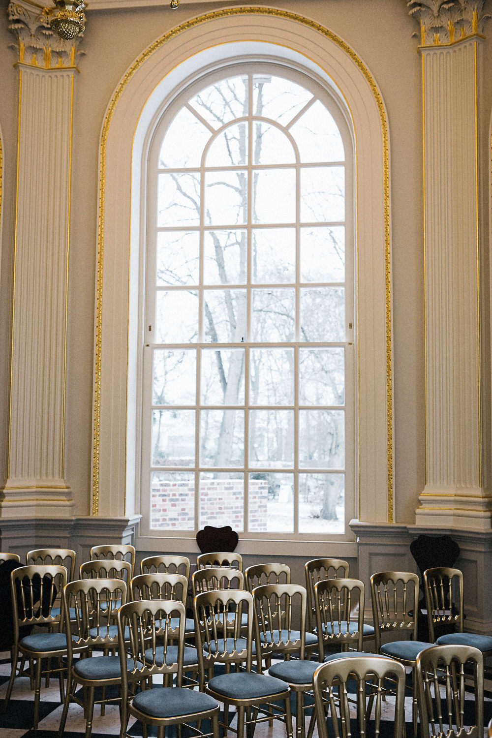 Gold Chairs Ceremony Aisle Orleans House Gallery Wedding My Beautiful Bride Photography