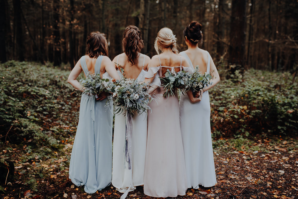 Bridesmaids Bridesmaid Dresses Pastel Dress Outdoor Woodland Wedding Ideas Geometric Meraki Wedding Photography