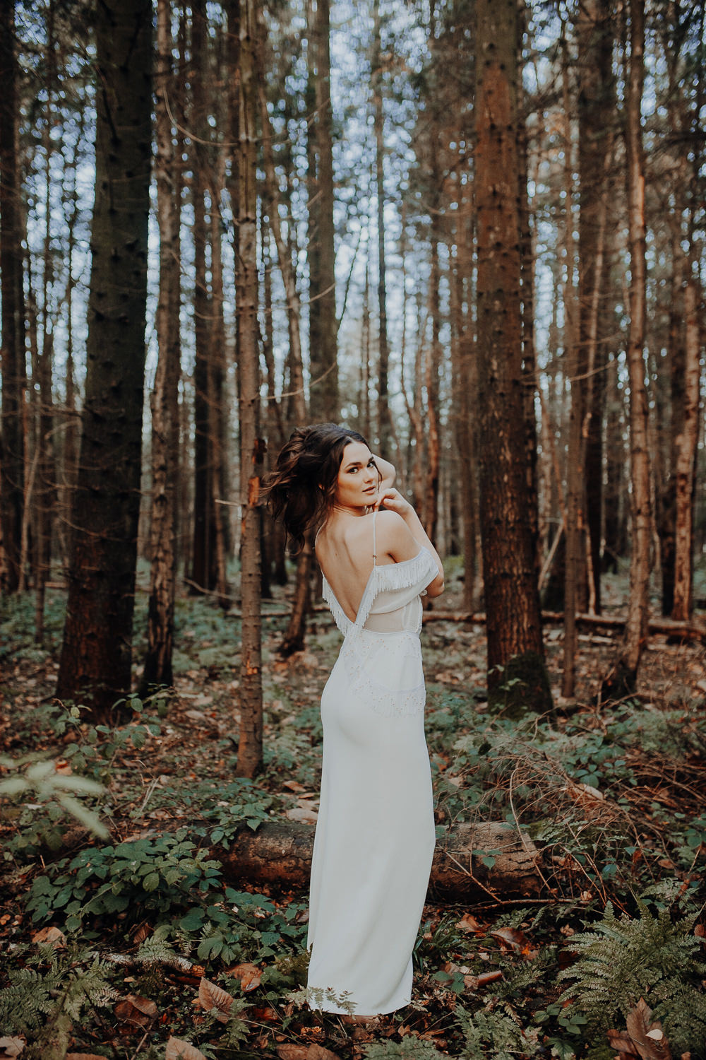 Bride Bridal Dress Gown Bohemian Flowing Tassel Fringe Outdoor Woodland Wedding Ideas Geometric Meraki Wedding Photography