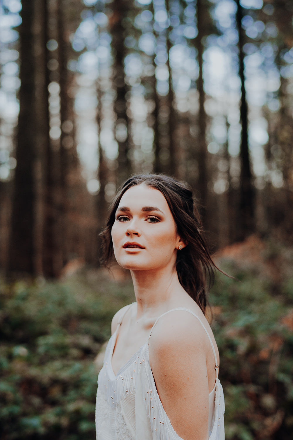 Bride Bridal Make Up Outdoor Woodland Wedding Ideas Geometric Meraki Wedding Photography