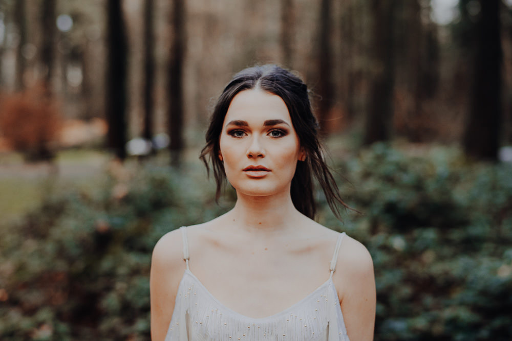 Bride Bridal Make Up Outdoor Woodland Wedding Ideas Geometric Meraki Wedding Photography