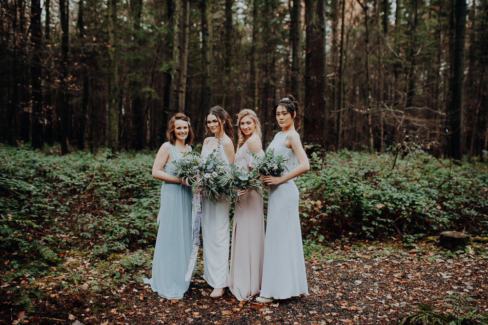 Bridesmaids Bridesmaid Dresses Pastel Dress Outdoor Woodland Wedding Ideas Geometric Meraki Wedding Photography