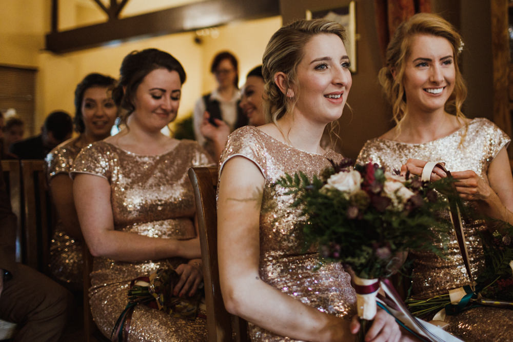 Rose Gold Sequin Bridesmaid Dress Dresses Ox Pasture Hall Wedding Photography34