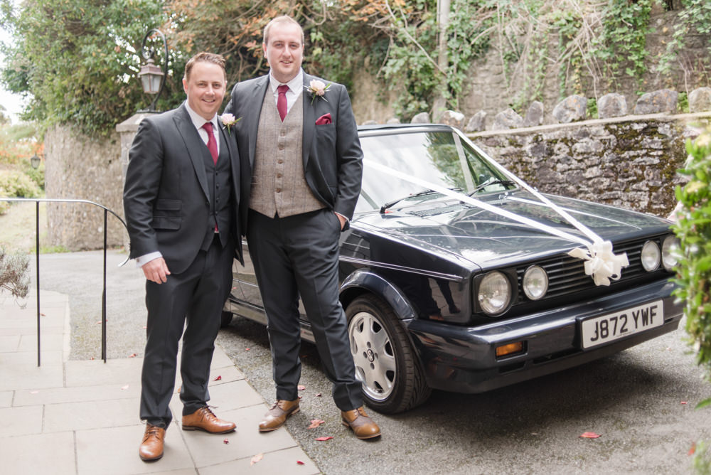 Tweed Waistcoat Three Piece Suit Groom Penally Abbey Wedding Eleanor Jane Photography