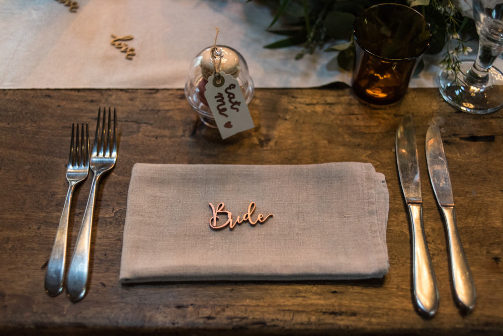 Laser Cut Place Name Penally Abbey Wedding Eleanor Jane Photography