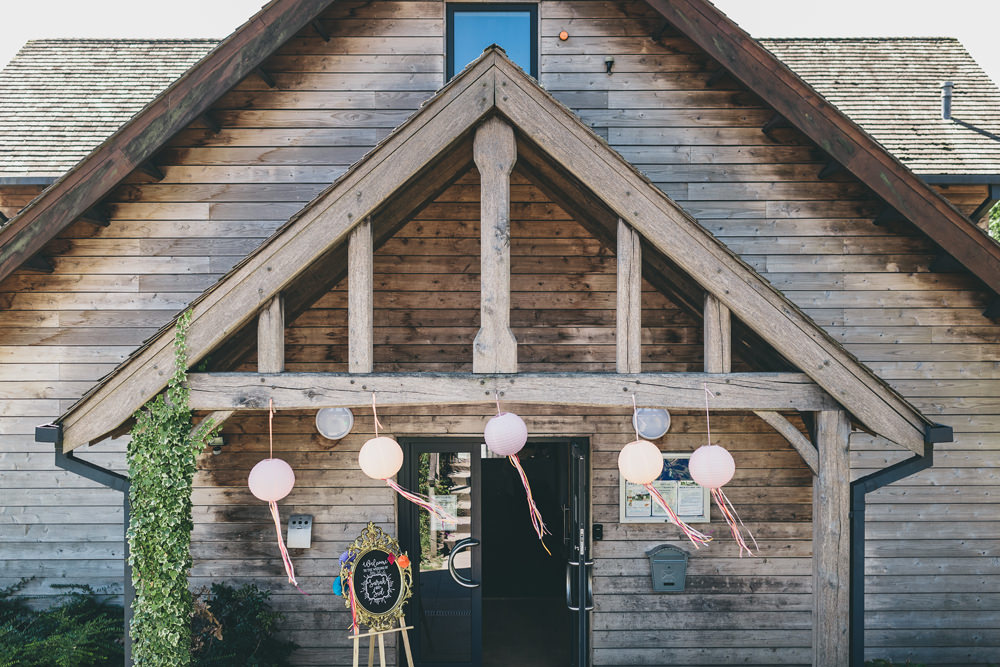 Lanterns Ribbons Decor Rock Village Hall Wedding Lucie Hamilton Photography
