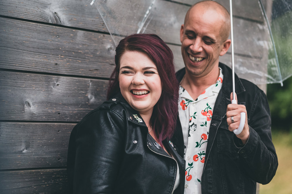 Leather Jacket Bride Bridal Rock Village Hall Wedding Lucie Hamilton Photography