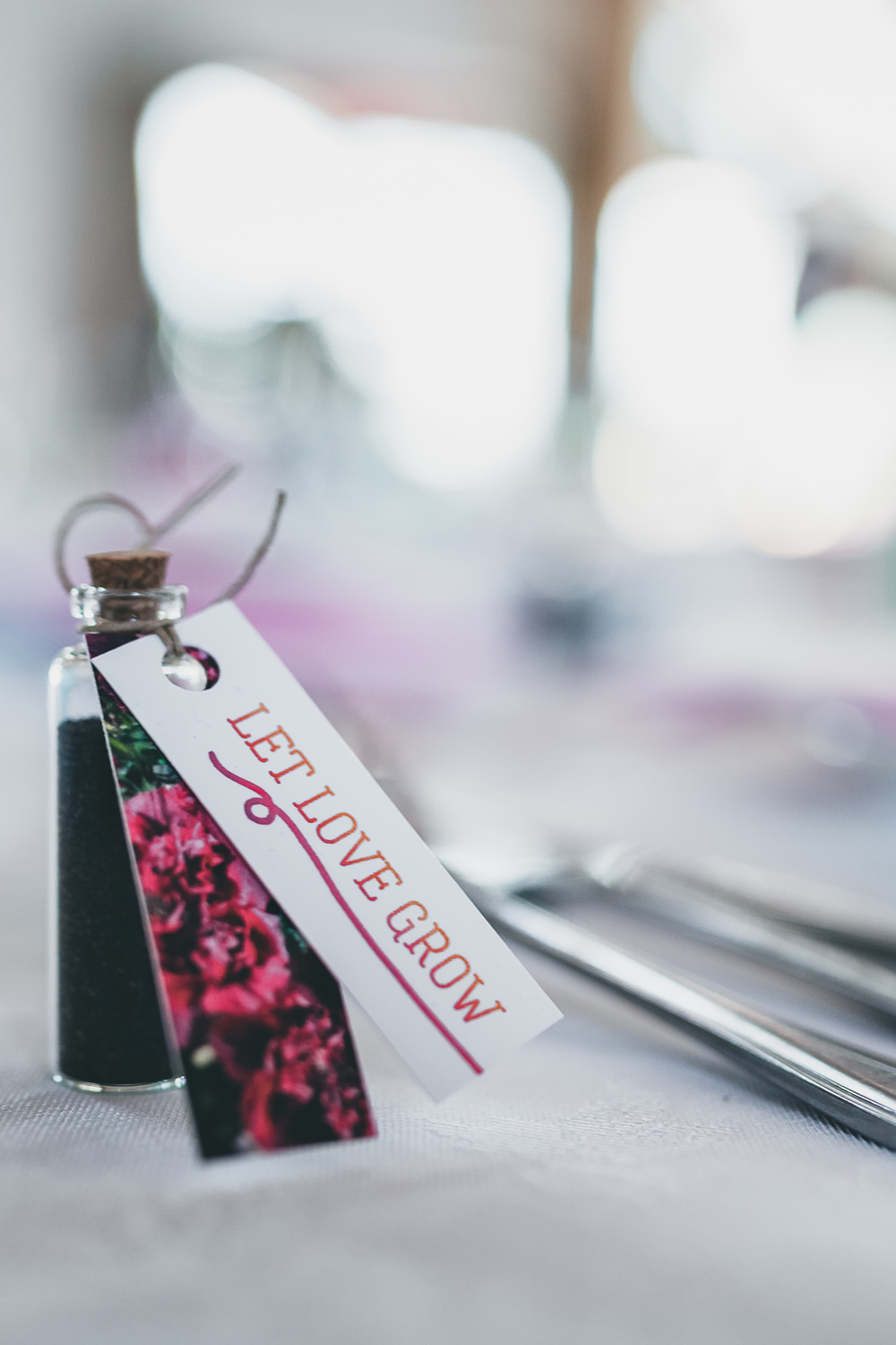 Let Love Grow Favour Bottle Rock Village Hall Wedding Lucie Hamilton Photography