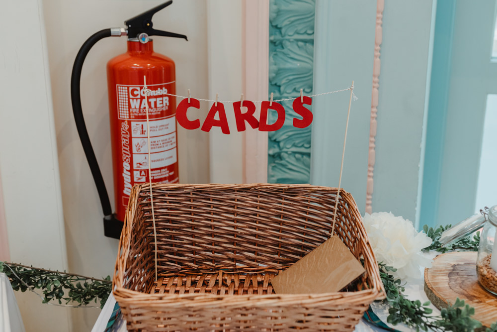Card Basket Peg Twine Sun Pavilion Wedding Stevie Jay Photography