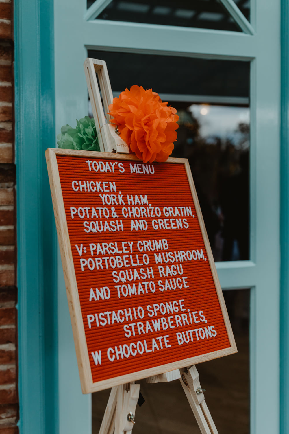 Peg Letter Board Menu Easel Sun Pavilion Wedding Stevie Jay Photography
