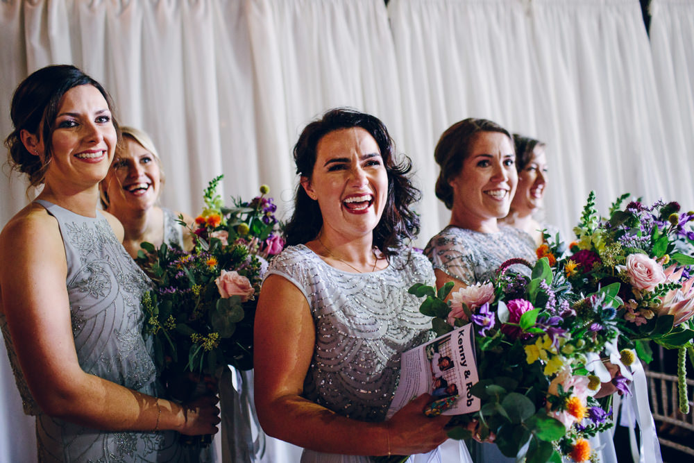 Bridesmaids Grey Beaded Embellished Dress Mismatched Tatton Wedding Stock Farm Barn Amy B Photography