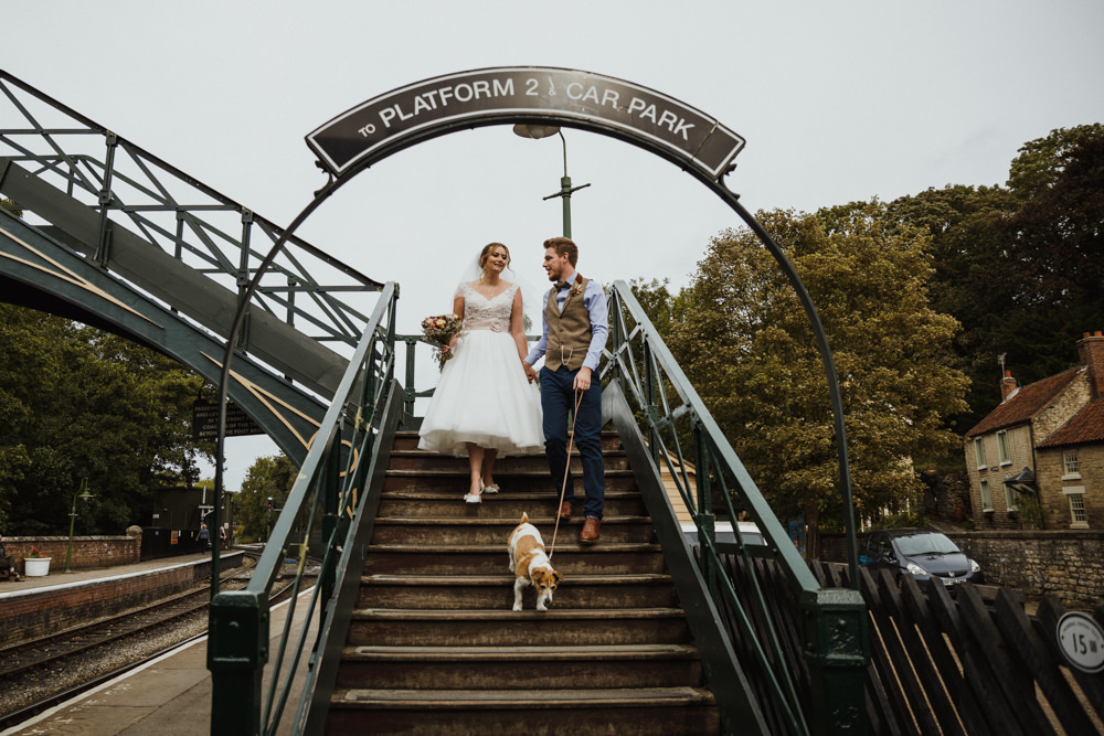 Dog Pet Train Station Harry Potter Wedding Photography34
