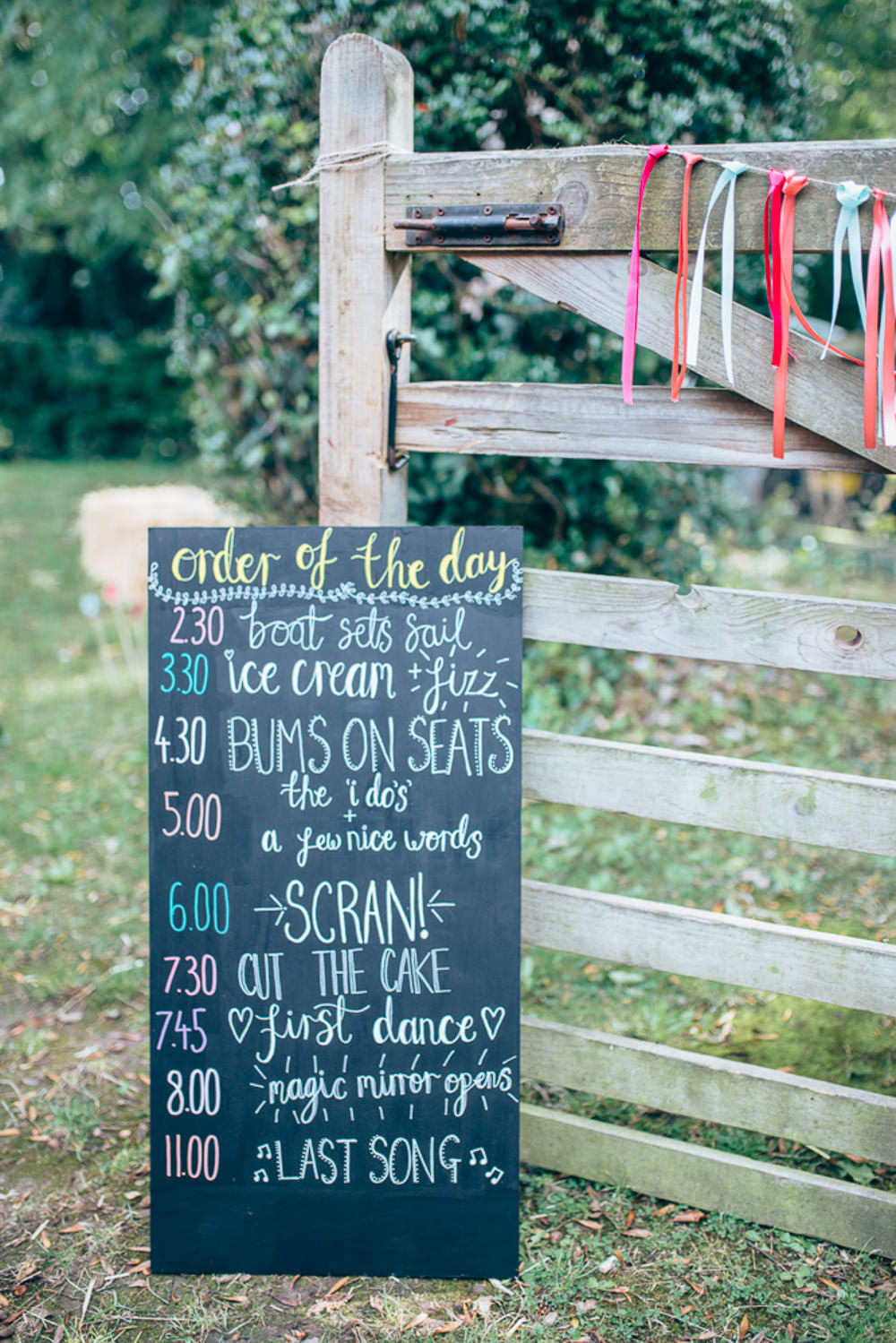 Black Chalk Board Sign Signage Village Hall Wedding Samantha Kay Photography