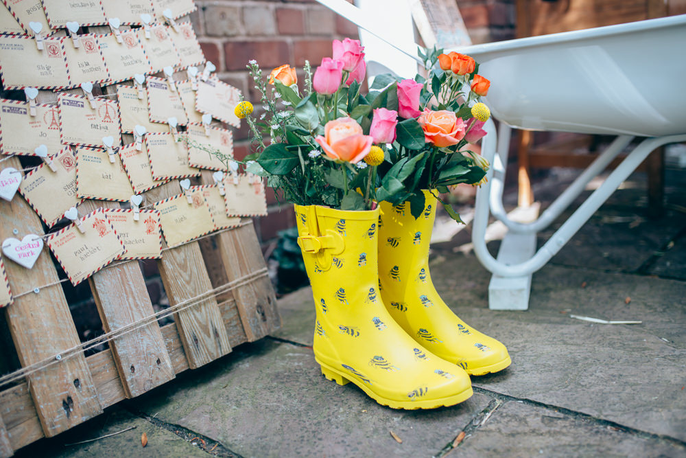 Wellies Flowers Village Hall Wedding Samantha Kay Photography