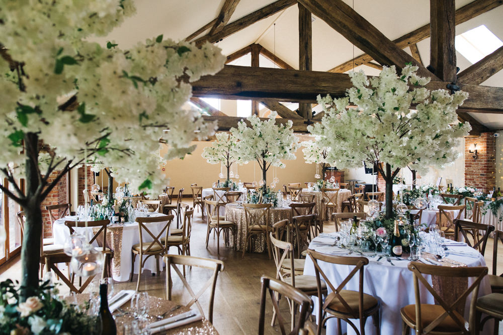 Blossom Tree Centrepiece Whinstone View Wedding Sally T Photography