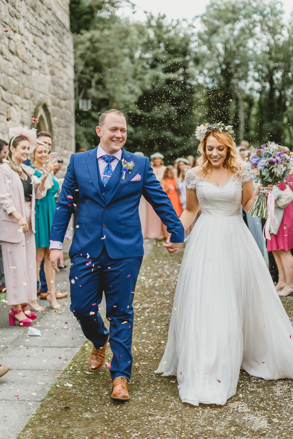 Confetti Throw Wylam Brewery Wedding Amy Lou Photography