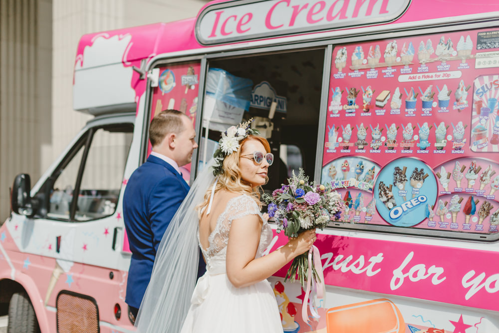 Ice Cream Van Cart Truck Wylam Brewery Wedding Amy Lou Photography