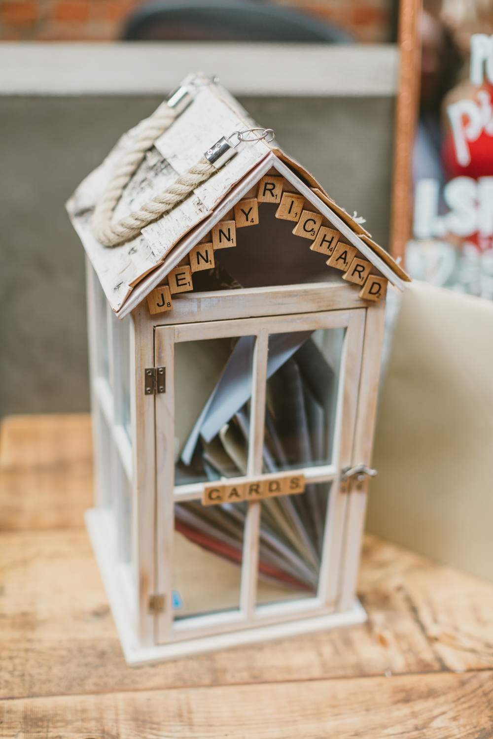 Card Box Holder Gifts Wylam Brewery Wedding Amy Lou Photography