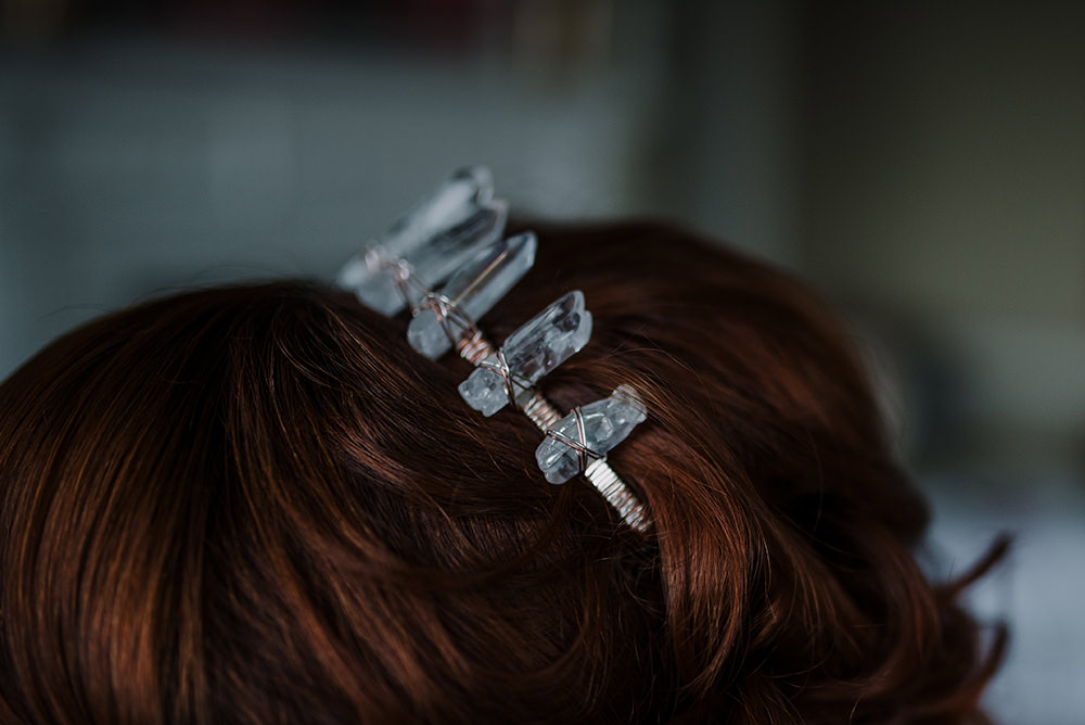 Crown Tiara Crystals Bride Bridal Accessory Hair Blue Wedding Ideas Emma McNair Photography