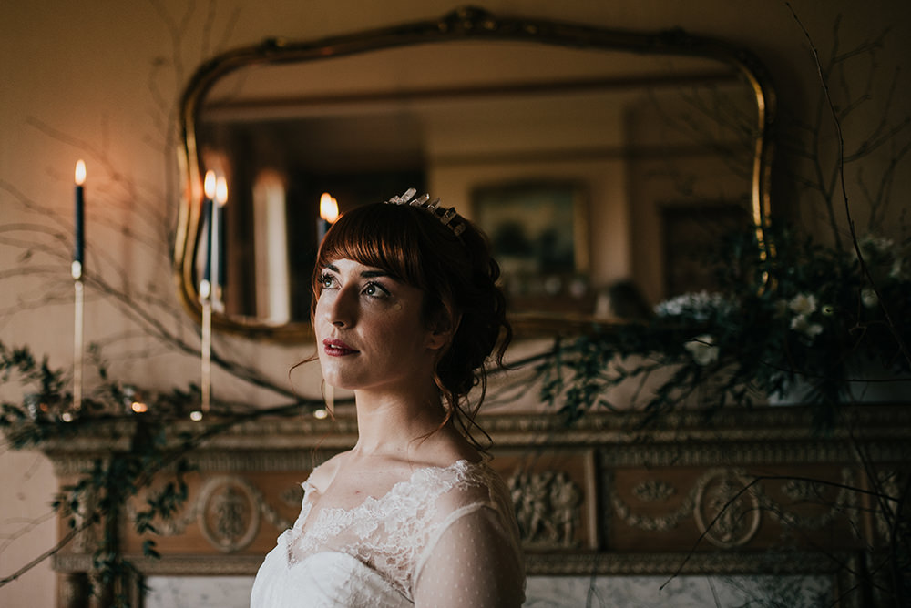 Bride Bridal Up Do Hair Style Blue Wedding Ideas Emma McNair Photography