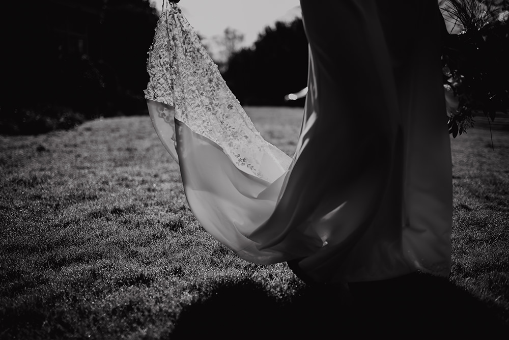 Lace Dress Gown Bride Bridal Train Blue Wedding Ideas Emma McNair Photography
