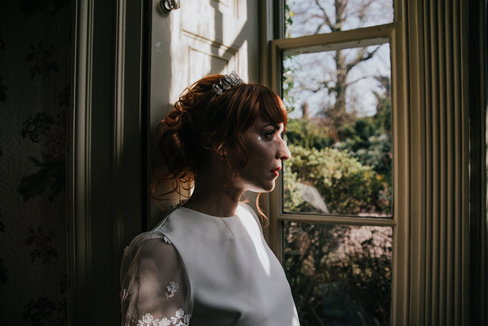 Bride Bridal Hair Style Up Do Blue Wedding Ideas Emma McNair Photography