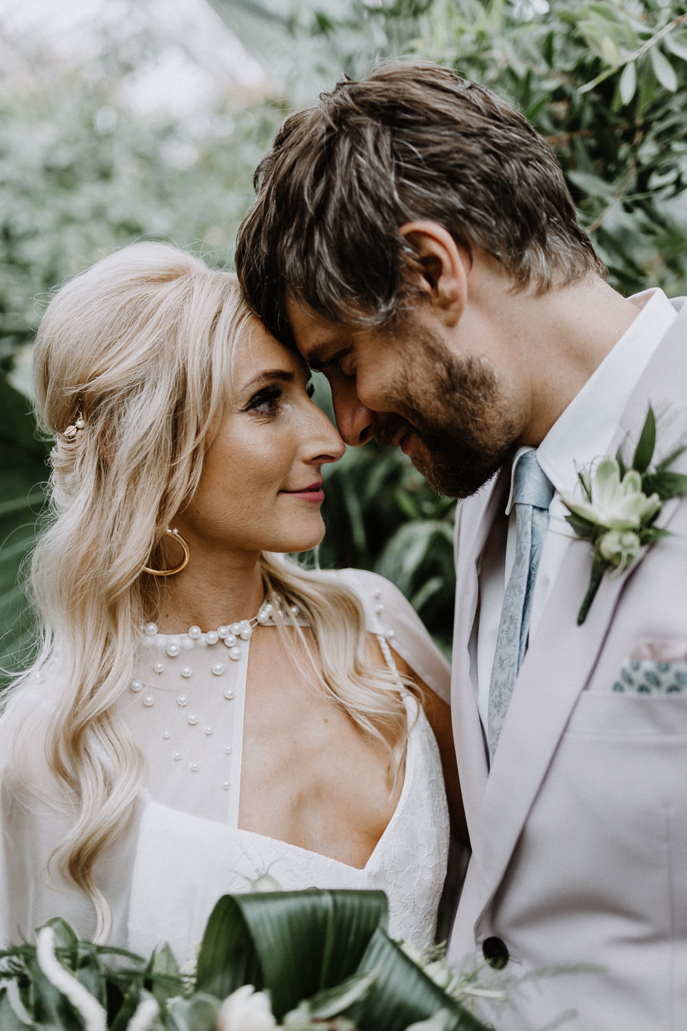 Bride Bridal Hair Half Up Half Down Accessory Botanical Industrial Wedding Caitlin and Jones Photography