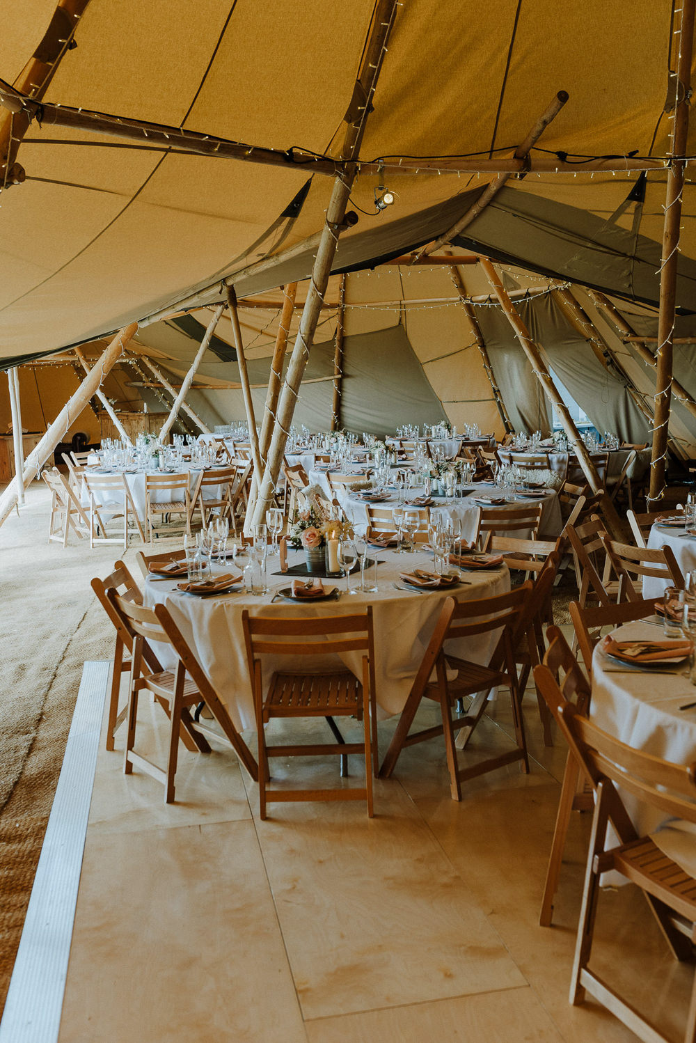 Tipi Decor Reception Venue Bre Pen Farm Wedding Nick Walker Photography