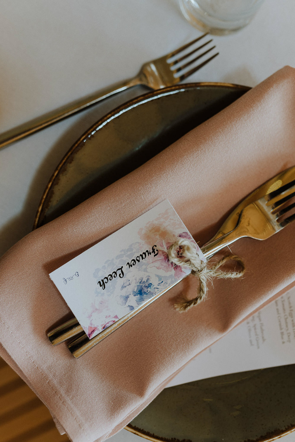 Luggage Tag Place Name Cards Bre Pen Farm Wedding Nick Walker Photography