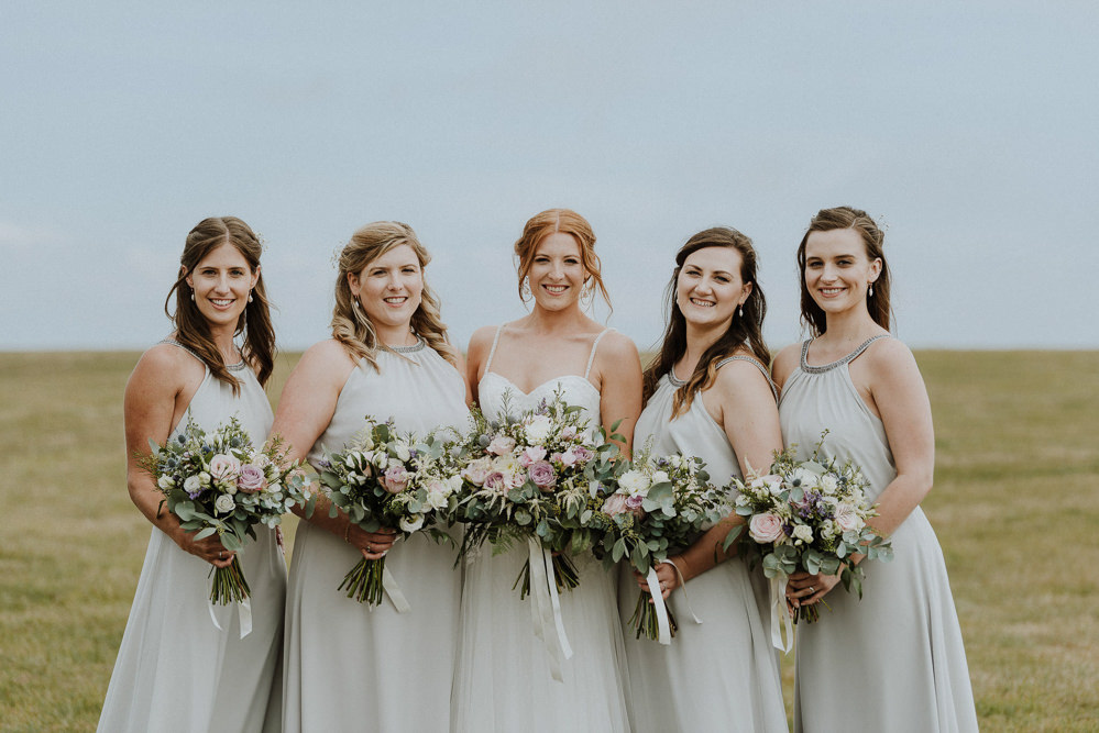 Bridesmaid Bridesmaids Dress Dresses Grey Bre Pen Farm Wedding Nick Walker Photography