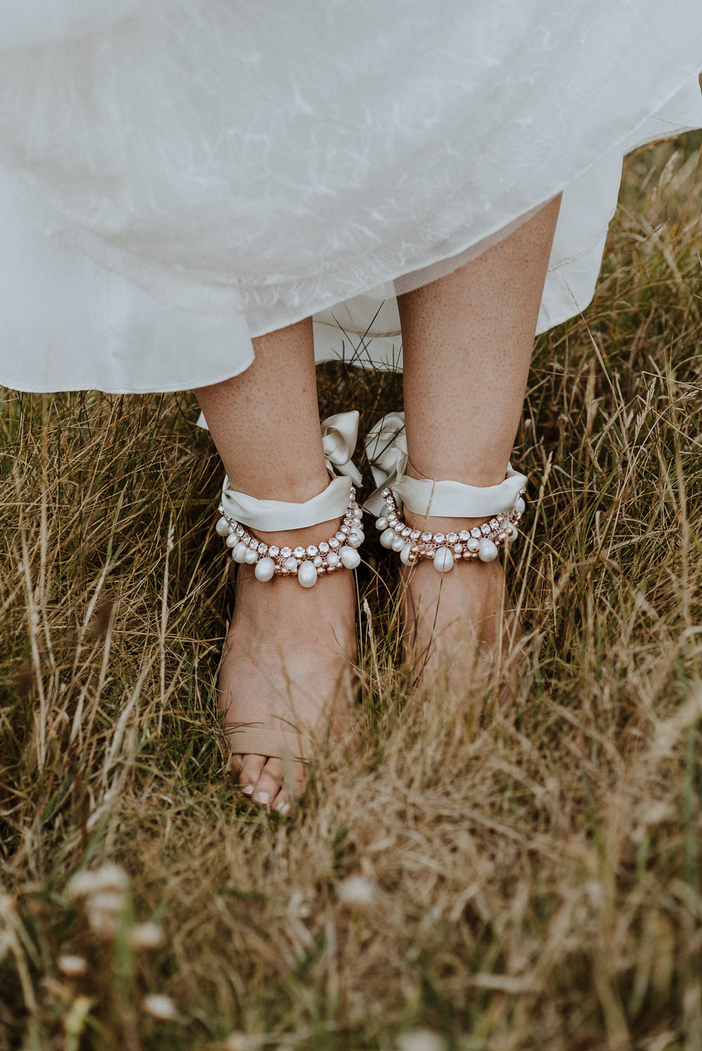 Bride Bridal Shoes Straps Ankle Bre Pen Farm Wedding Nick Walker Photography